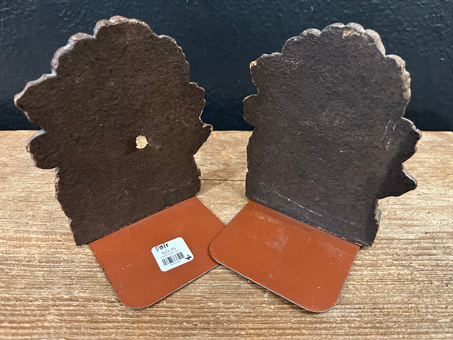 MCM Floral Faux Wood Bookends