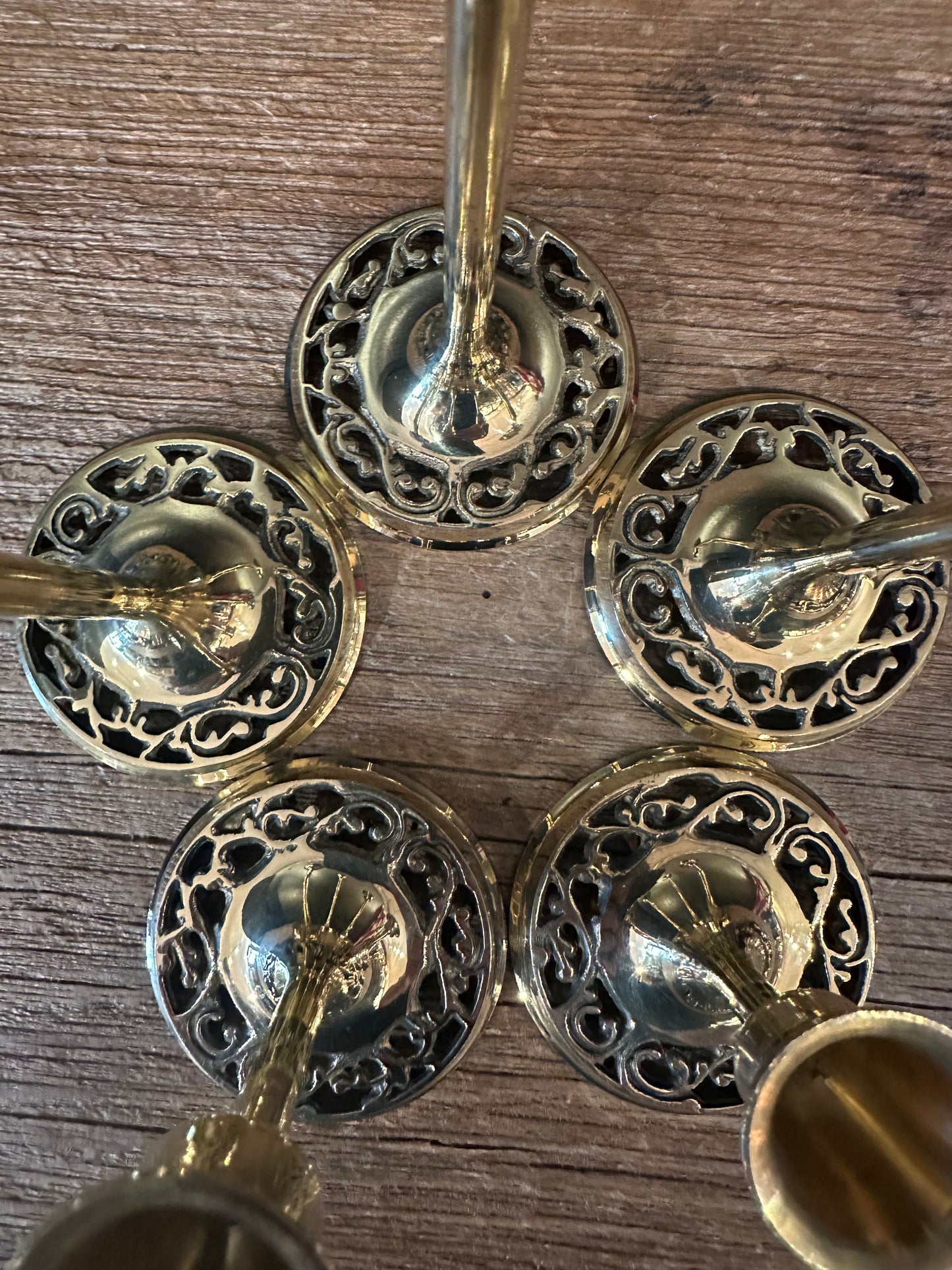Solid Brass Candlestick Set