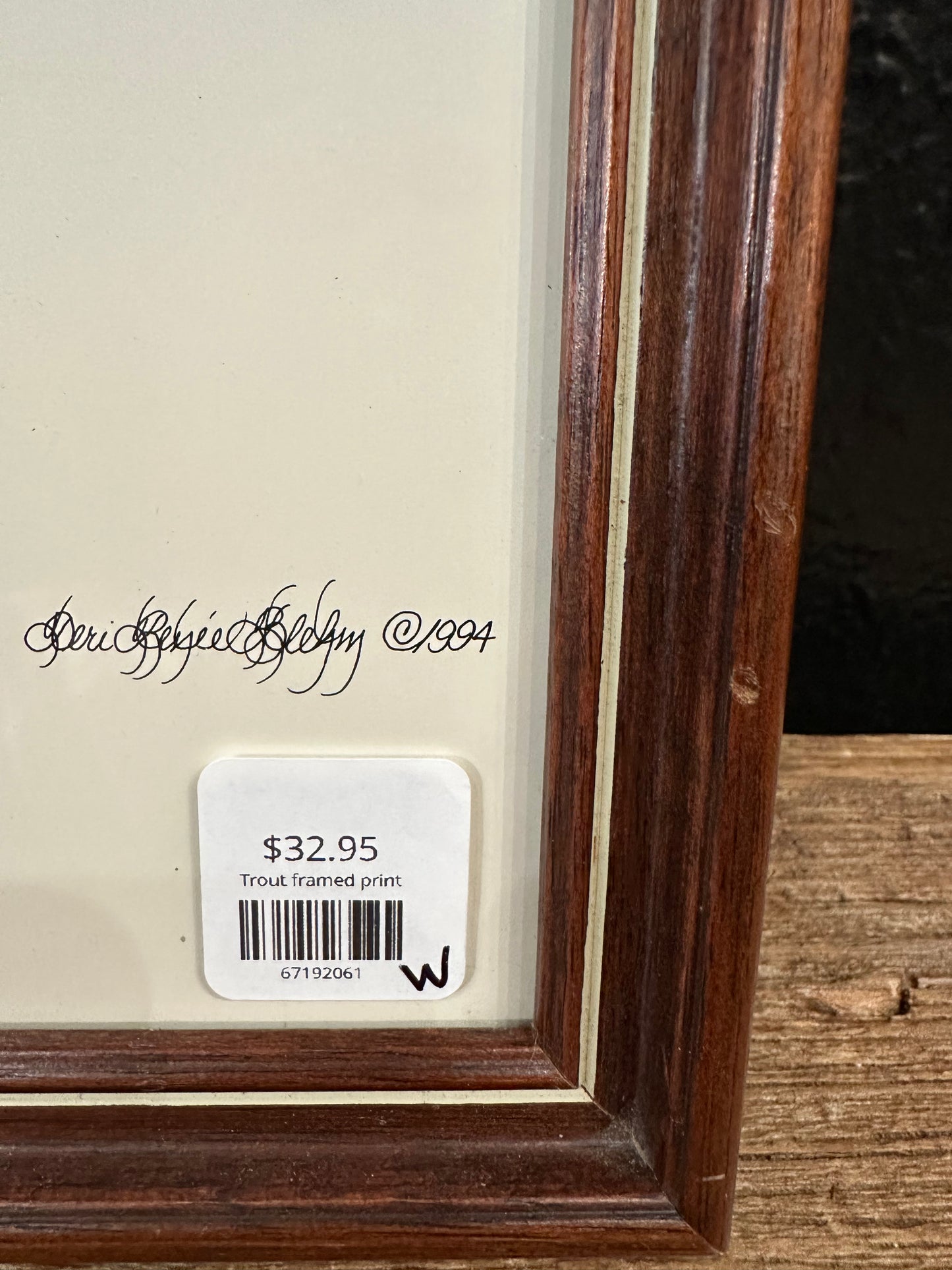 Framed Trout Print