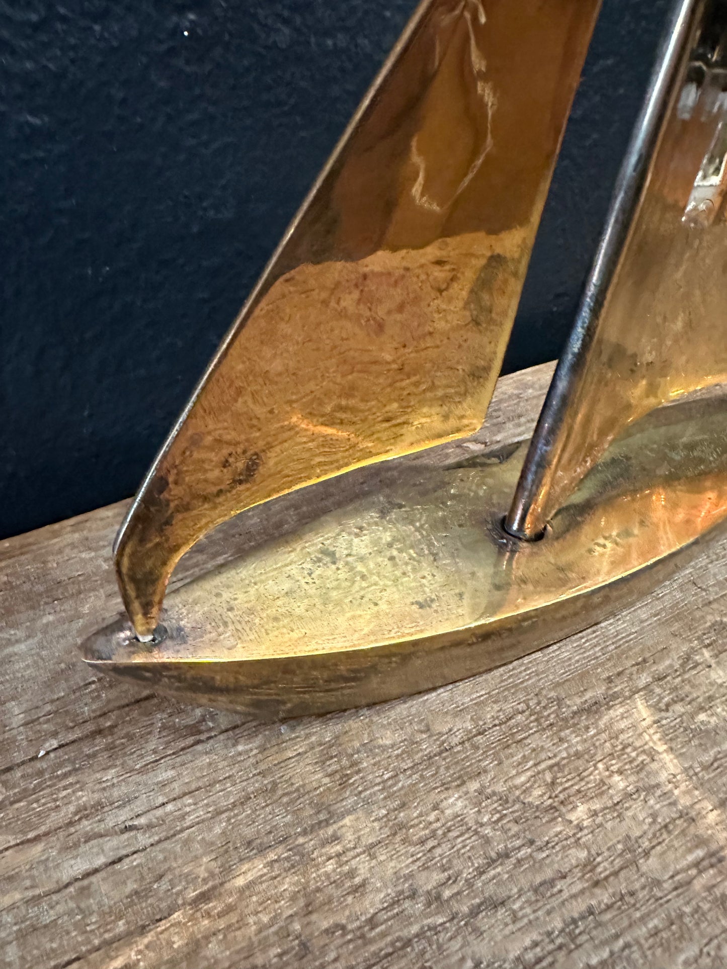 Large Brass Sailboat