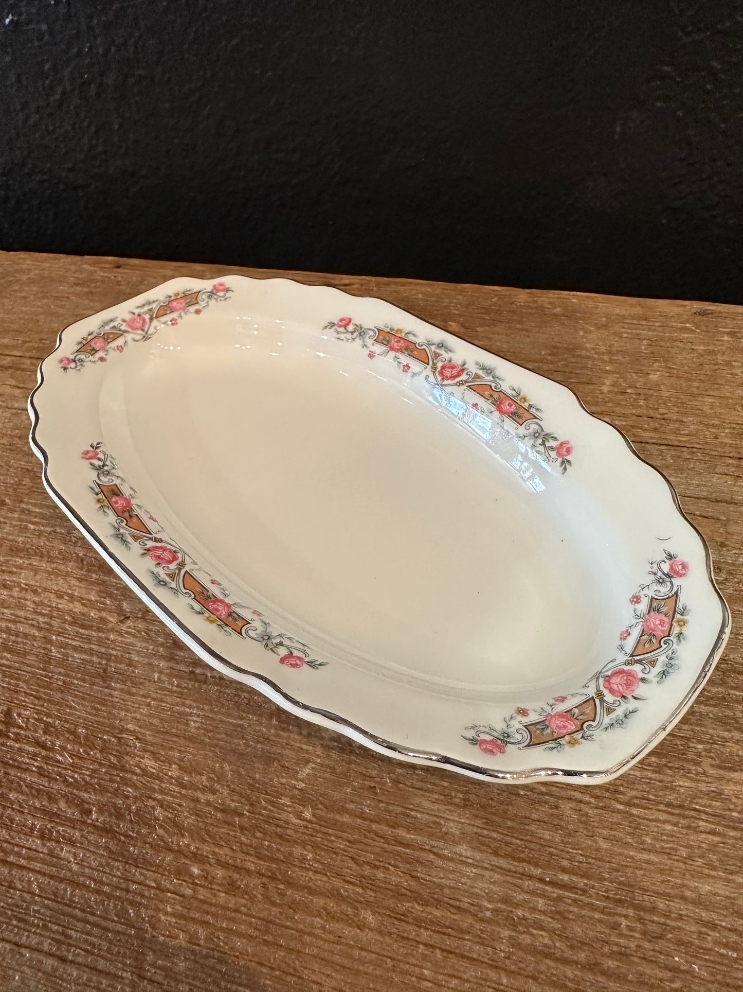 Vintage Floral Small Serving Platter