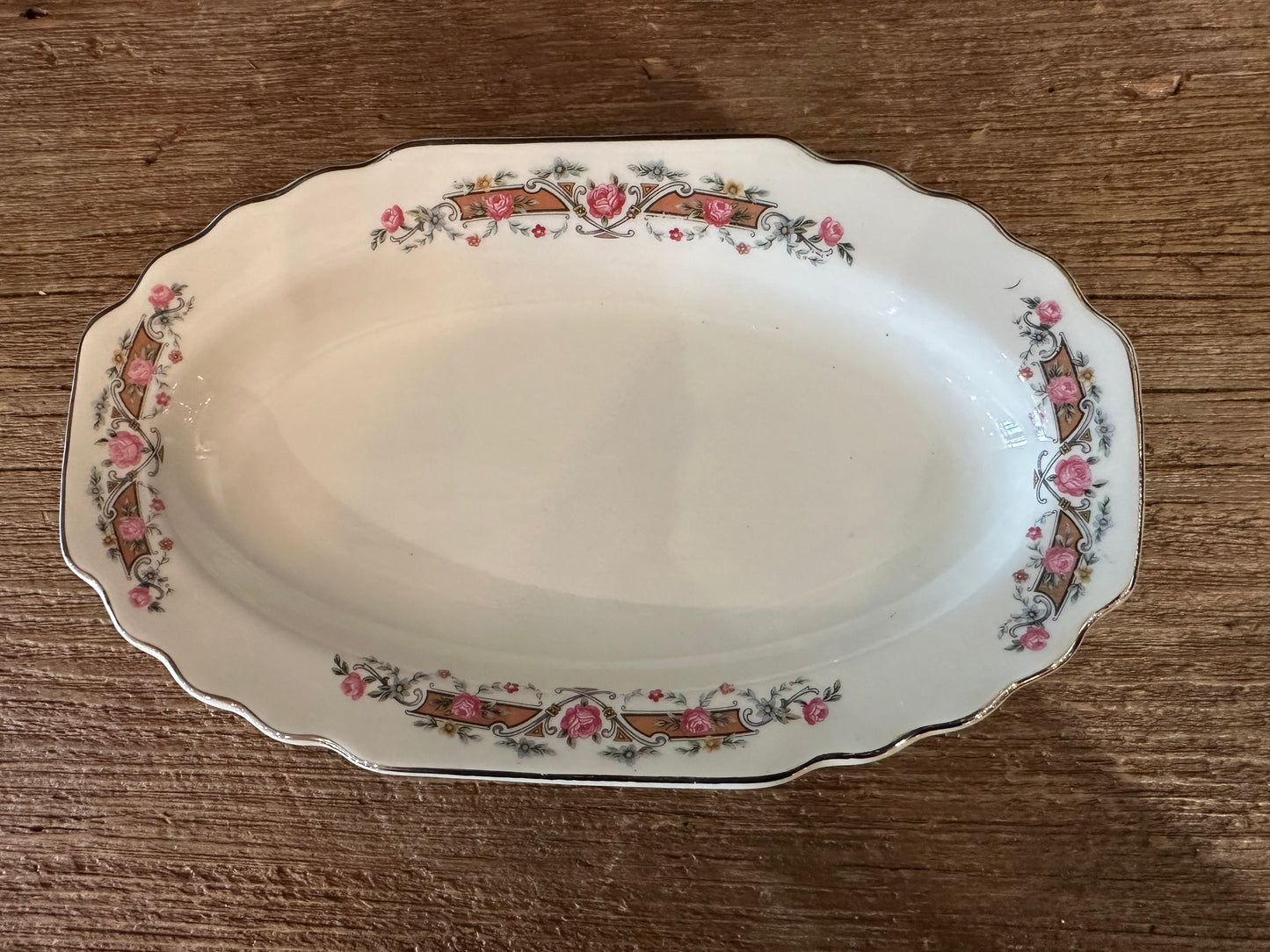 Vintage Floral Small Serving Platter