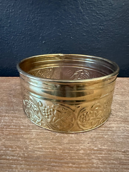 Embossed Brass Planter