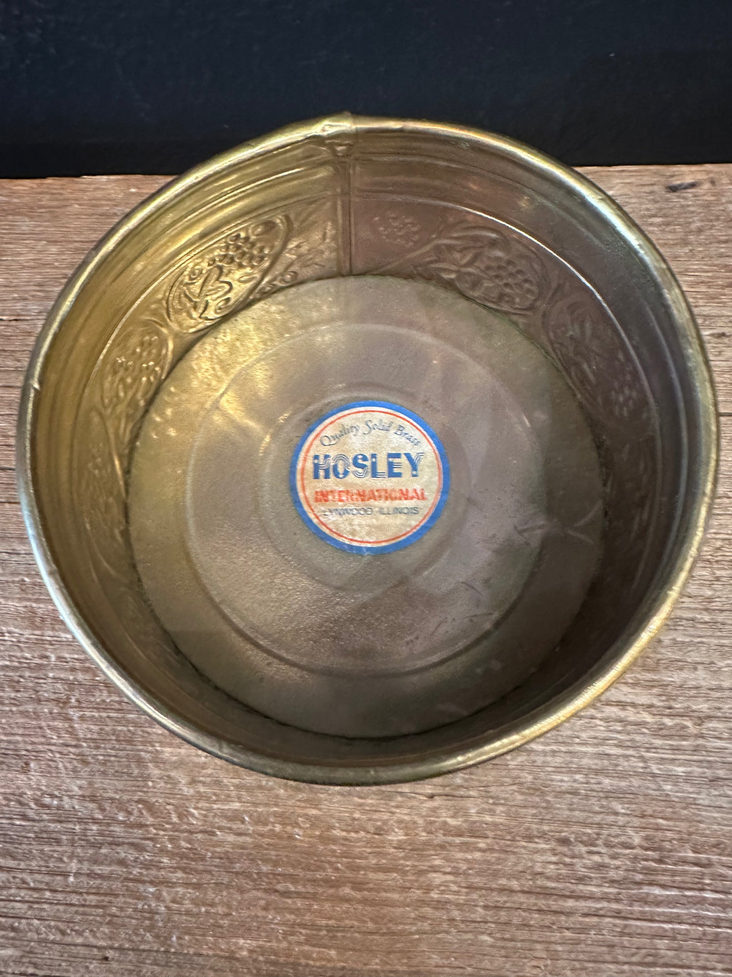 Embossed Brass Planter