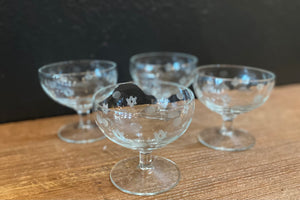 Etched Cordial Glasses