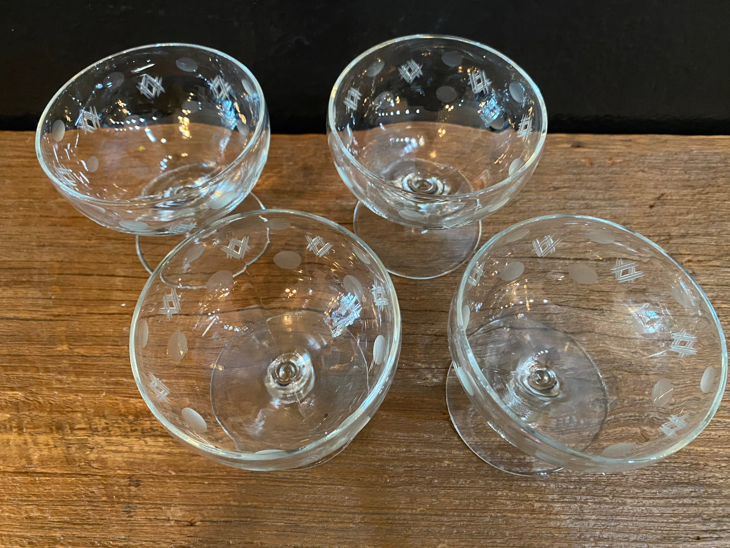 Etched Cordial Glasses | Set of 4