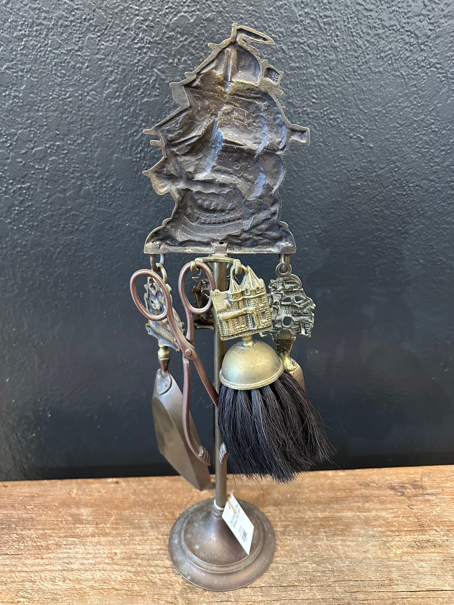 Antique ‘Ship’ Themed Fireplace Tool Set
