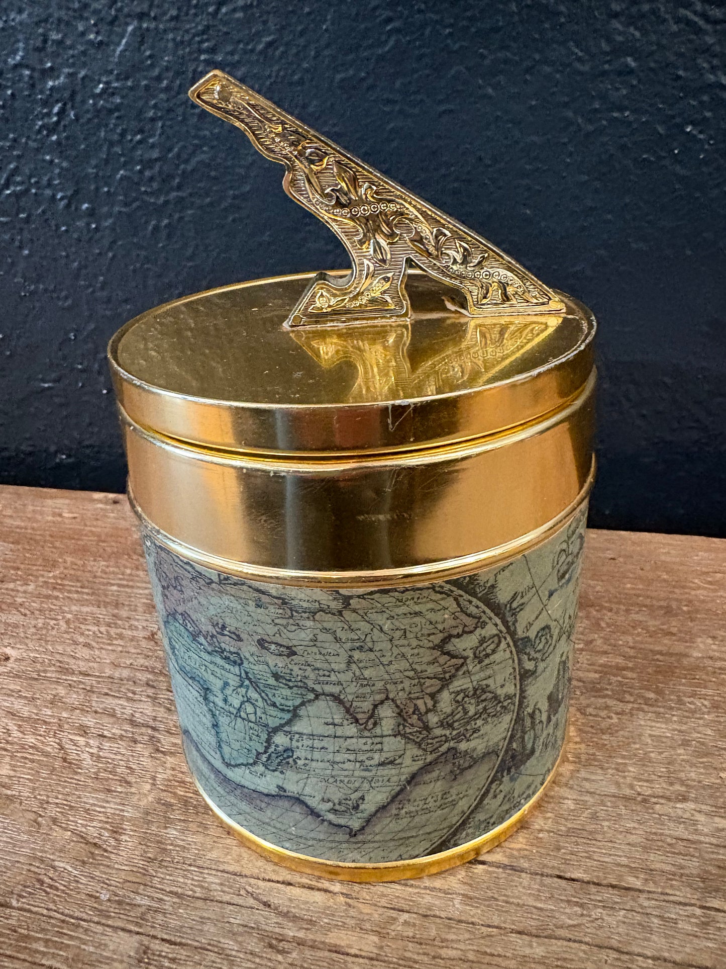 Vintage Map Themed Humidor
