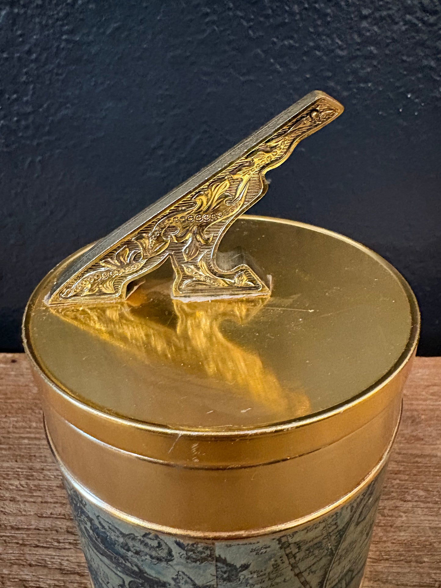 Vintage Map Themed Humidor