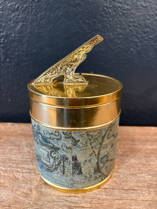 Vintage Map Themed Humidor