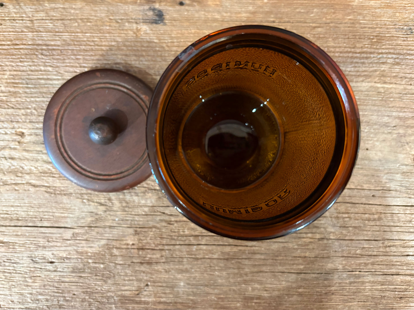 Amber Glass Jar Humidor