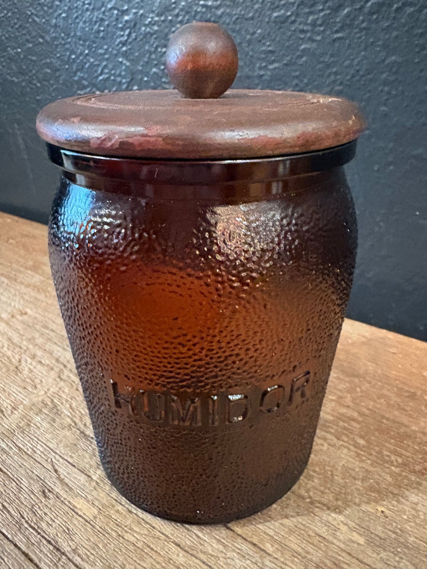 Amber Glass Jar Humidor
