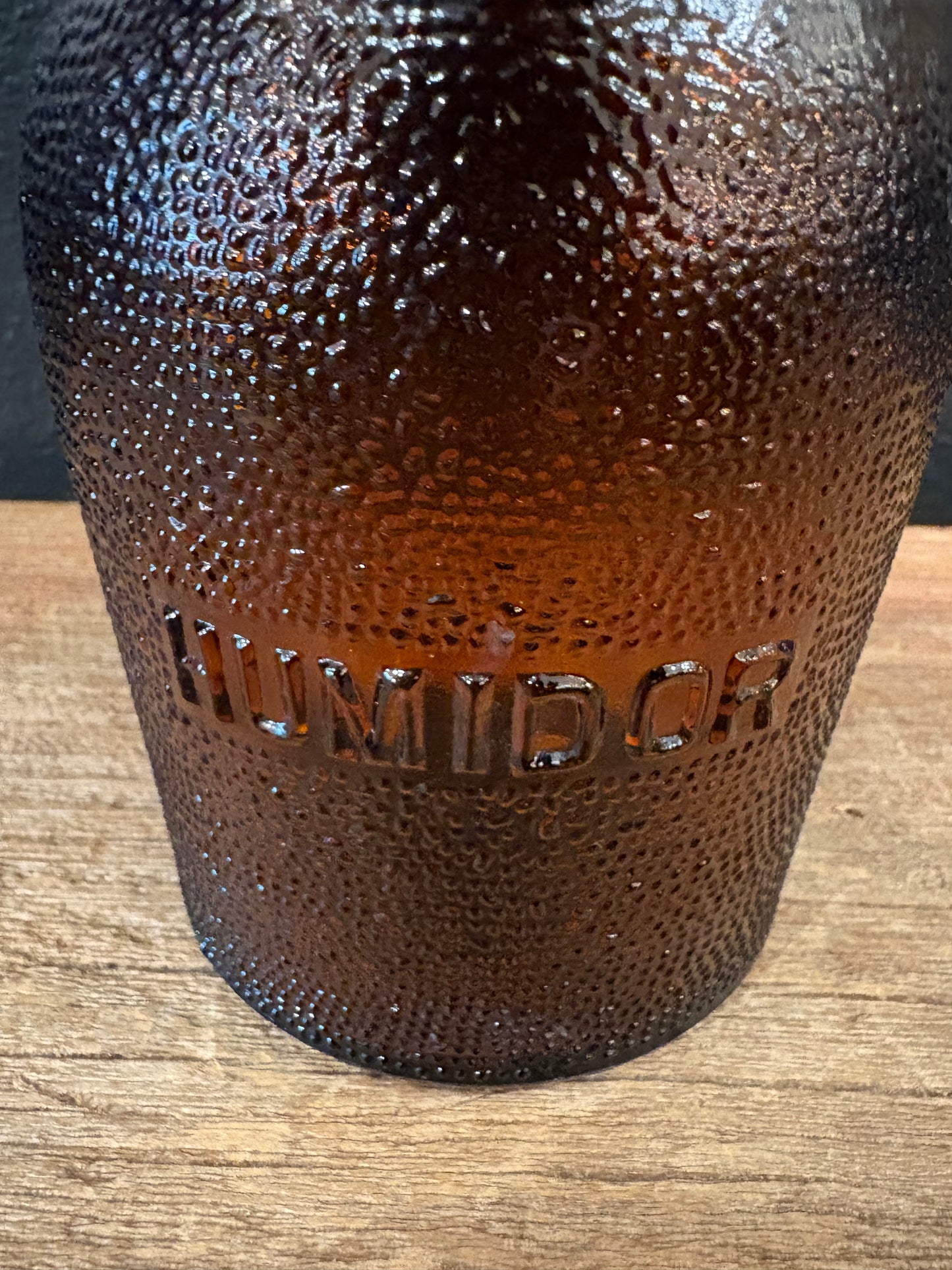 Amber Glass Jar Humidor
