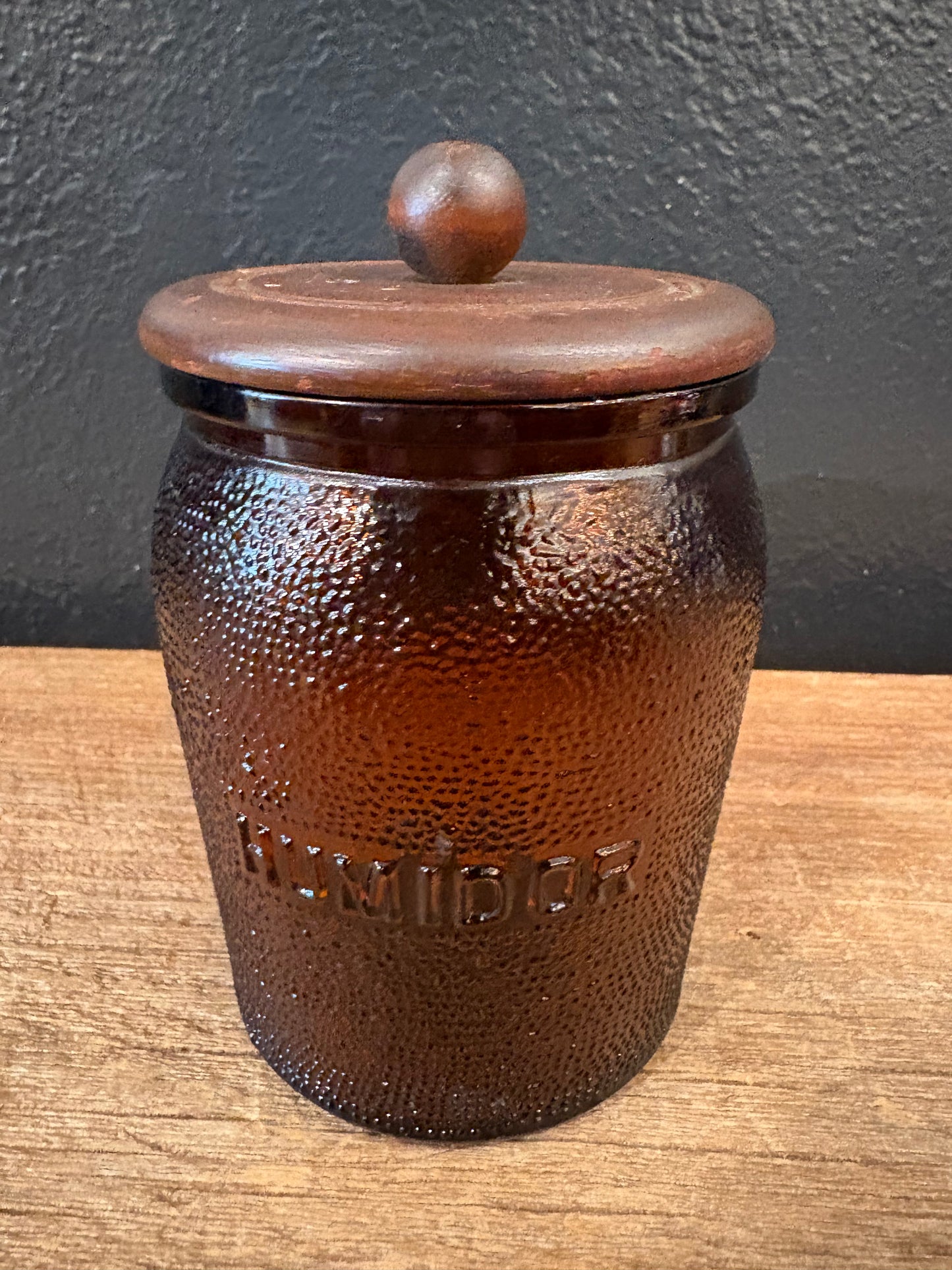 Amber Glass Jar Humidor