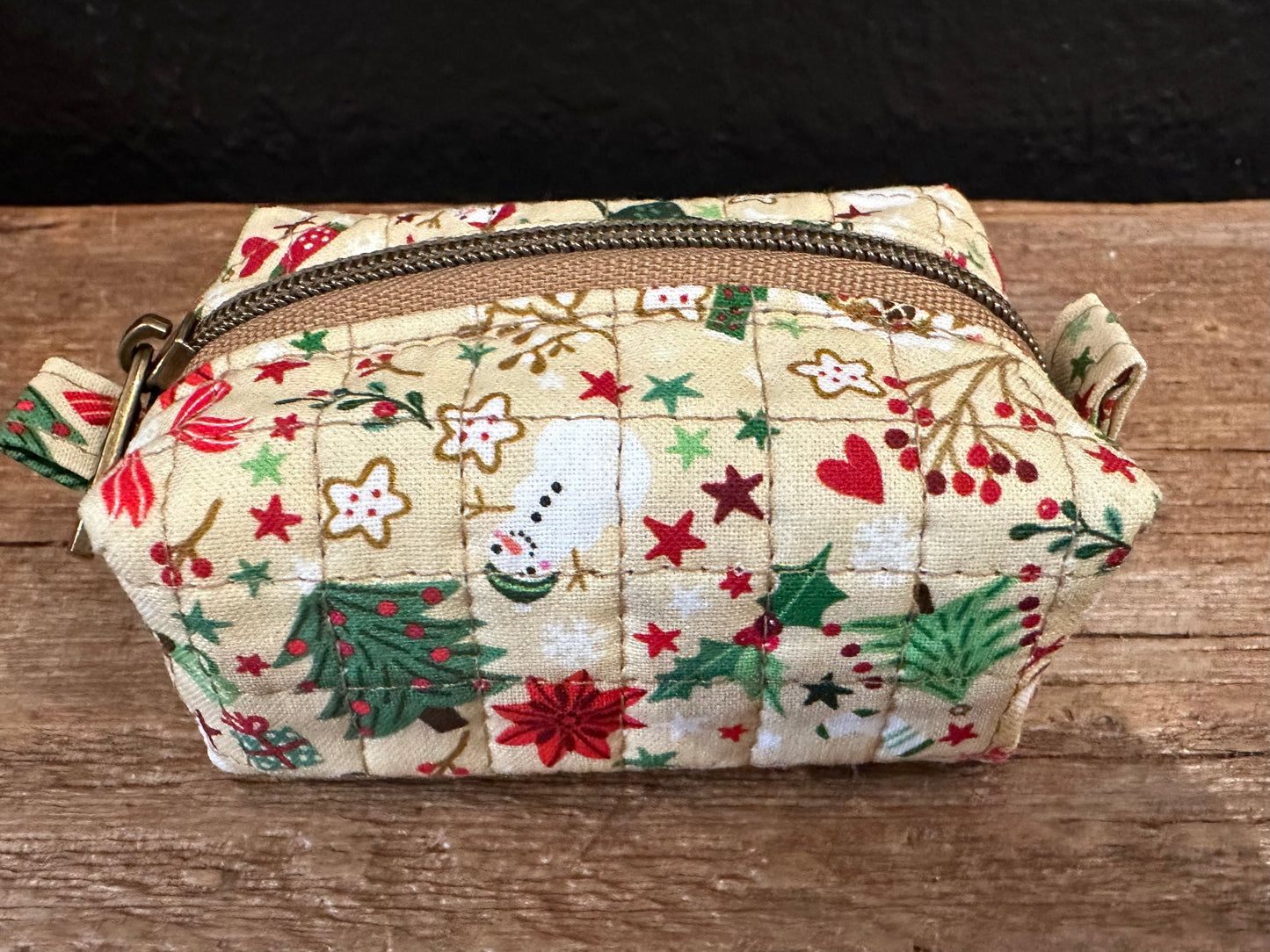 Hand Sewn Holiday Zippered Pouches