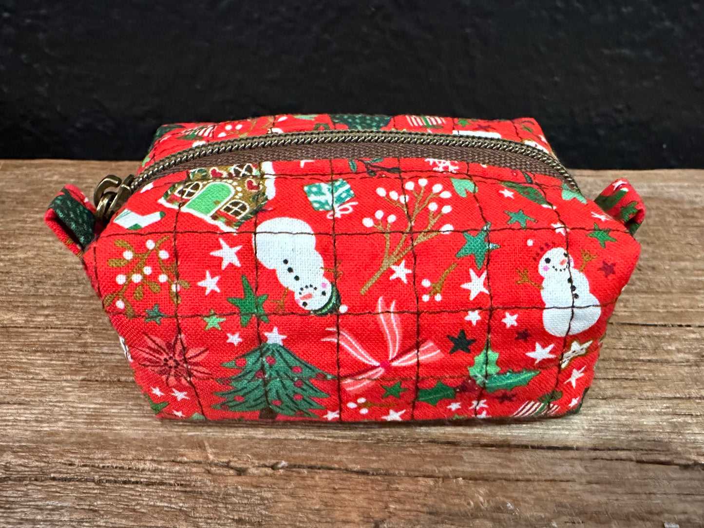 Hand Sewn Holiday Zippered Pouches