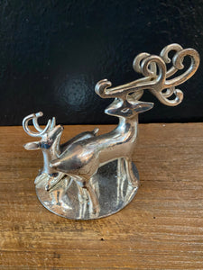 Silver Deer Candlestick
