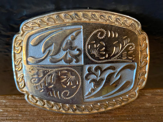 Vintage Belt Buckle | Fancy Swirl