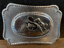 Load image into Gallery viewer, Vintage Belt Buckle | Cowboy Hat &amp; Revolver