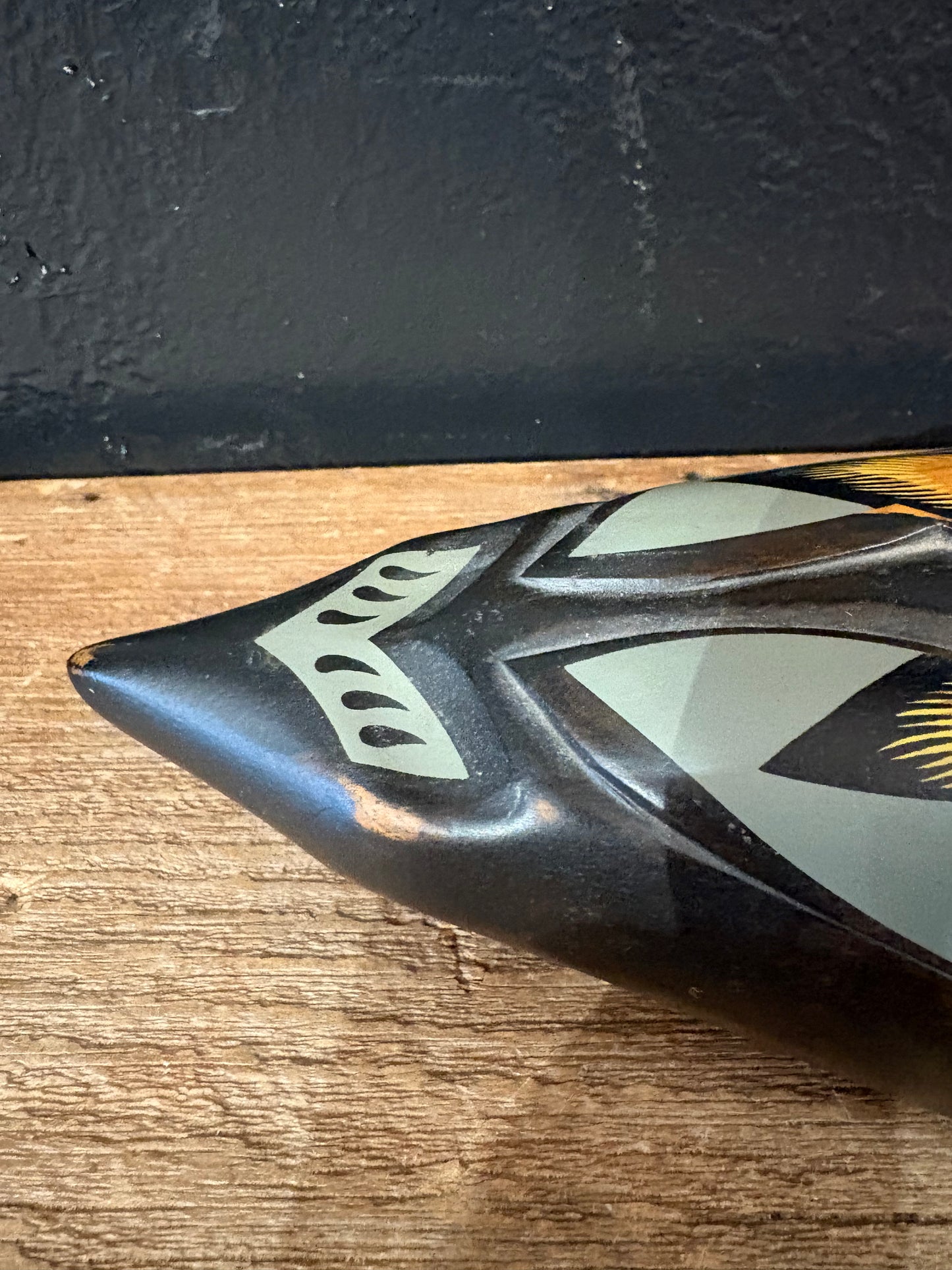 Hand Painted Wooden Duck | Black Beak