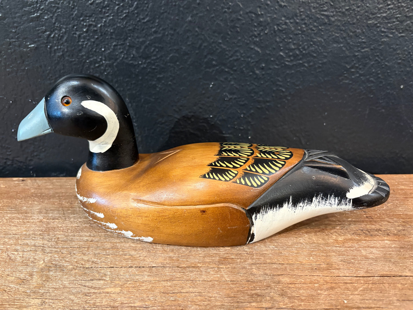 Vintage Wooden Duck | Gray Beak