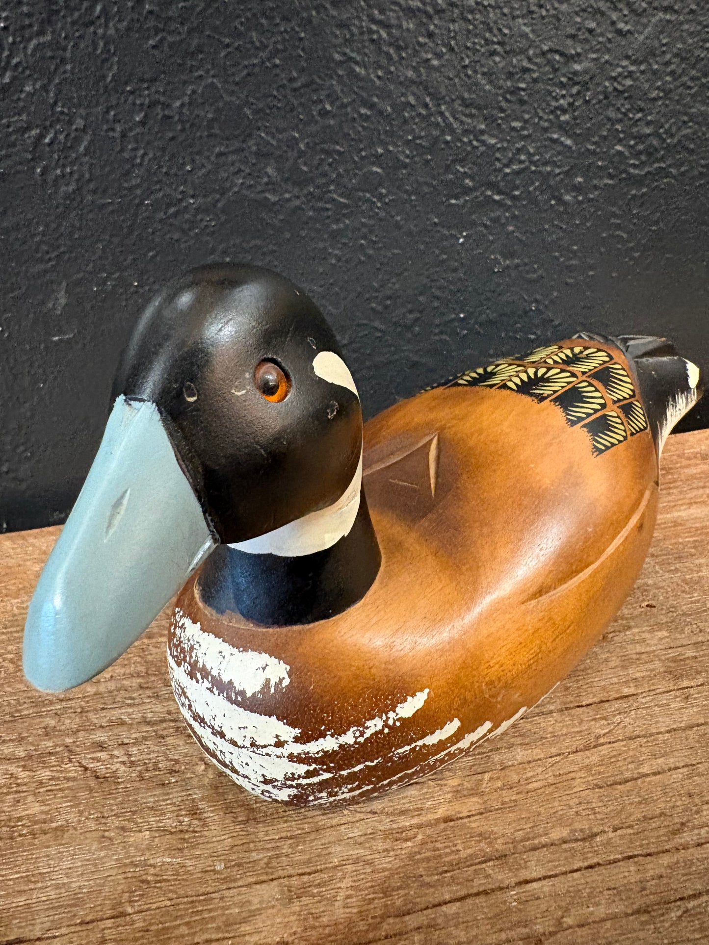 Vintage Wooden Duck | Gray Beak