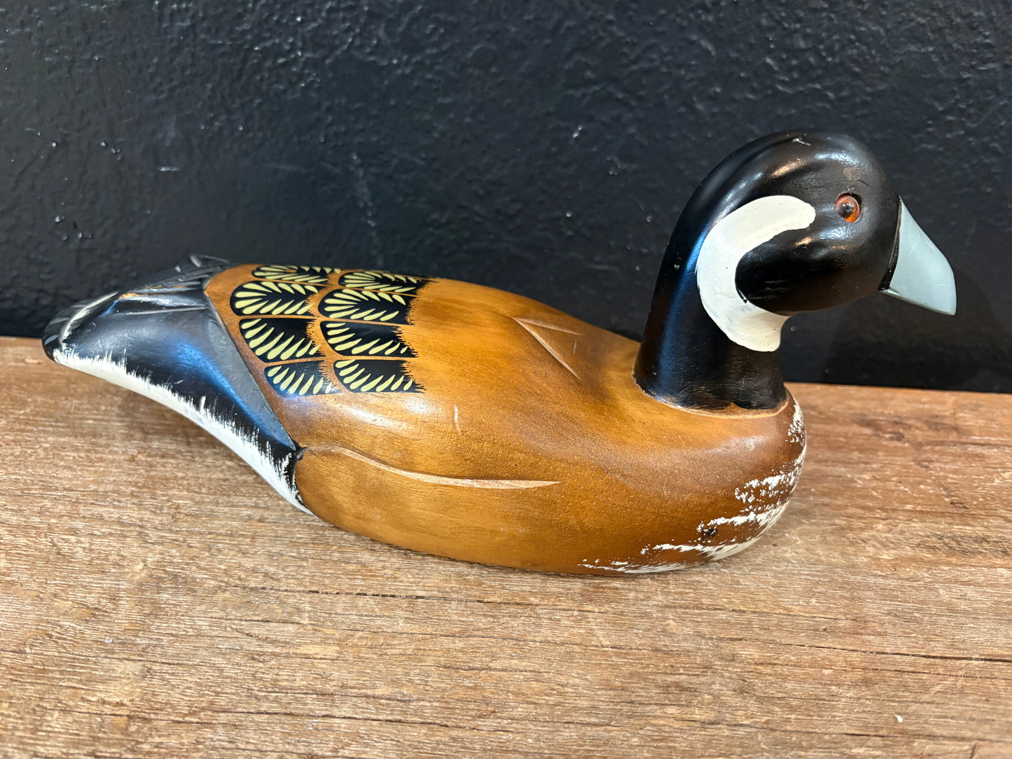 Vintage Wooden Duck | Gray Beak