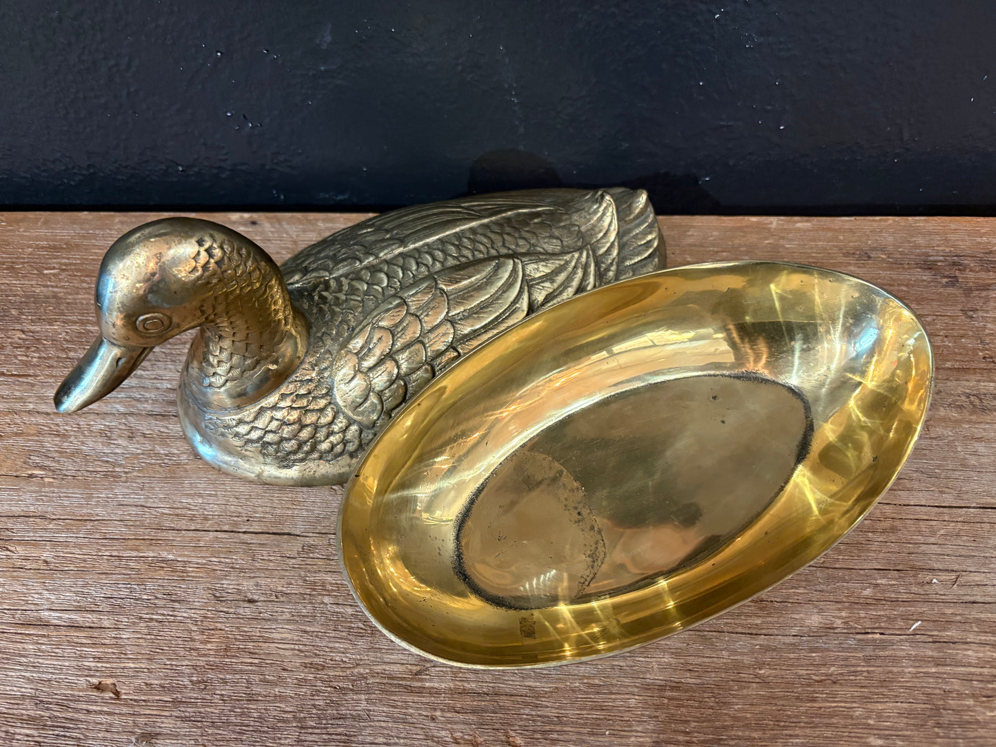 Brass Duck  ~ Covered Dish