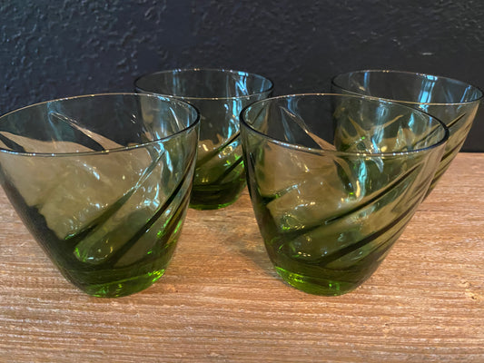 Avocado Green Rocks Glasses | Set Of Four