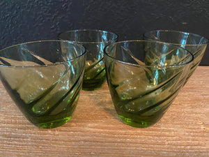 Avocado Green Rocks Glasses-Set Of Four