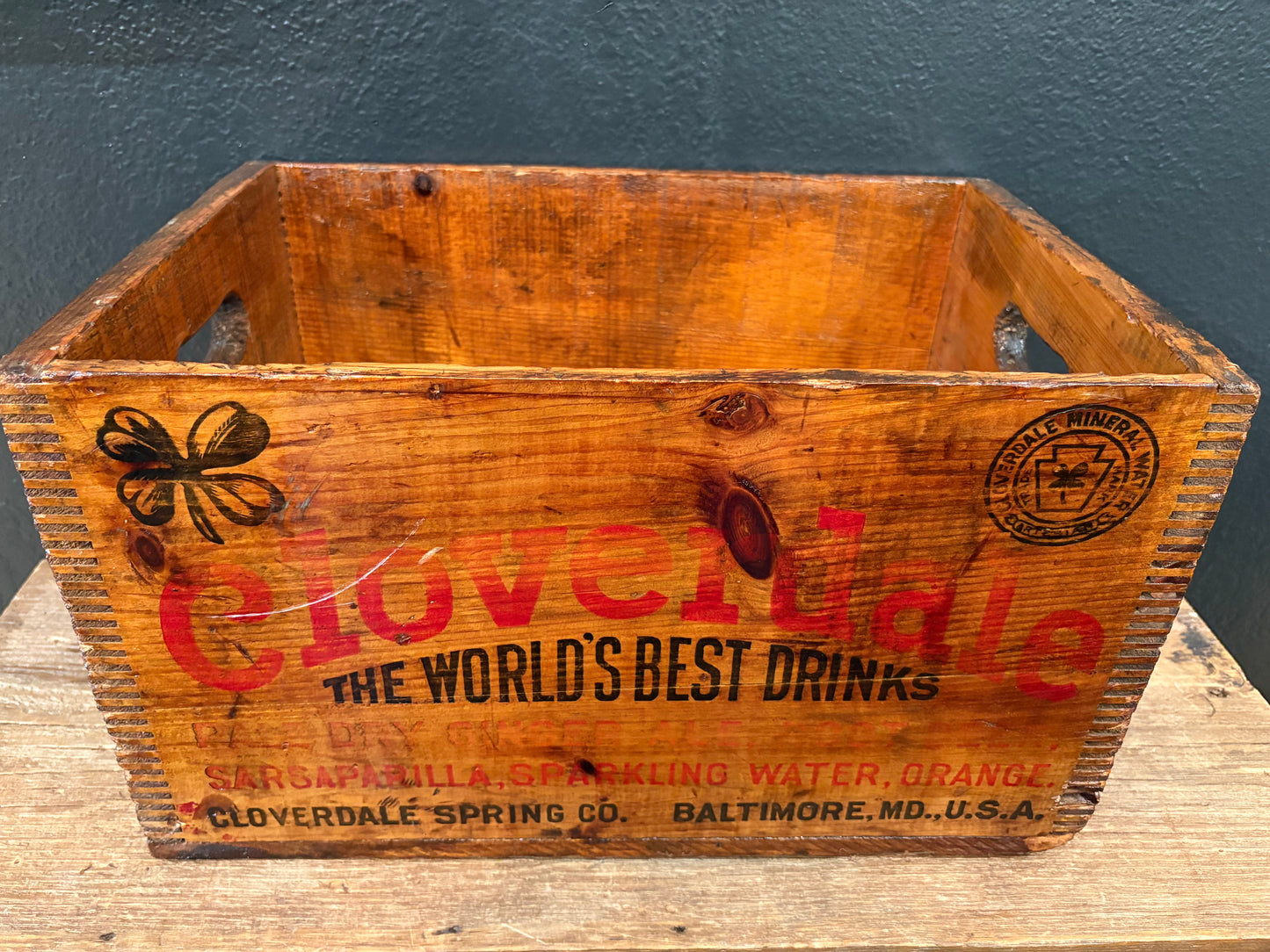 Vintage Cloverdale Beverage Crate