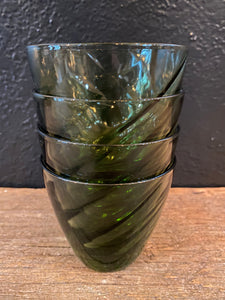 Avocado Green Rocks Glasses-Set Of Four