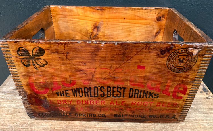 Vintage Cloverdale Beverage Crate
