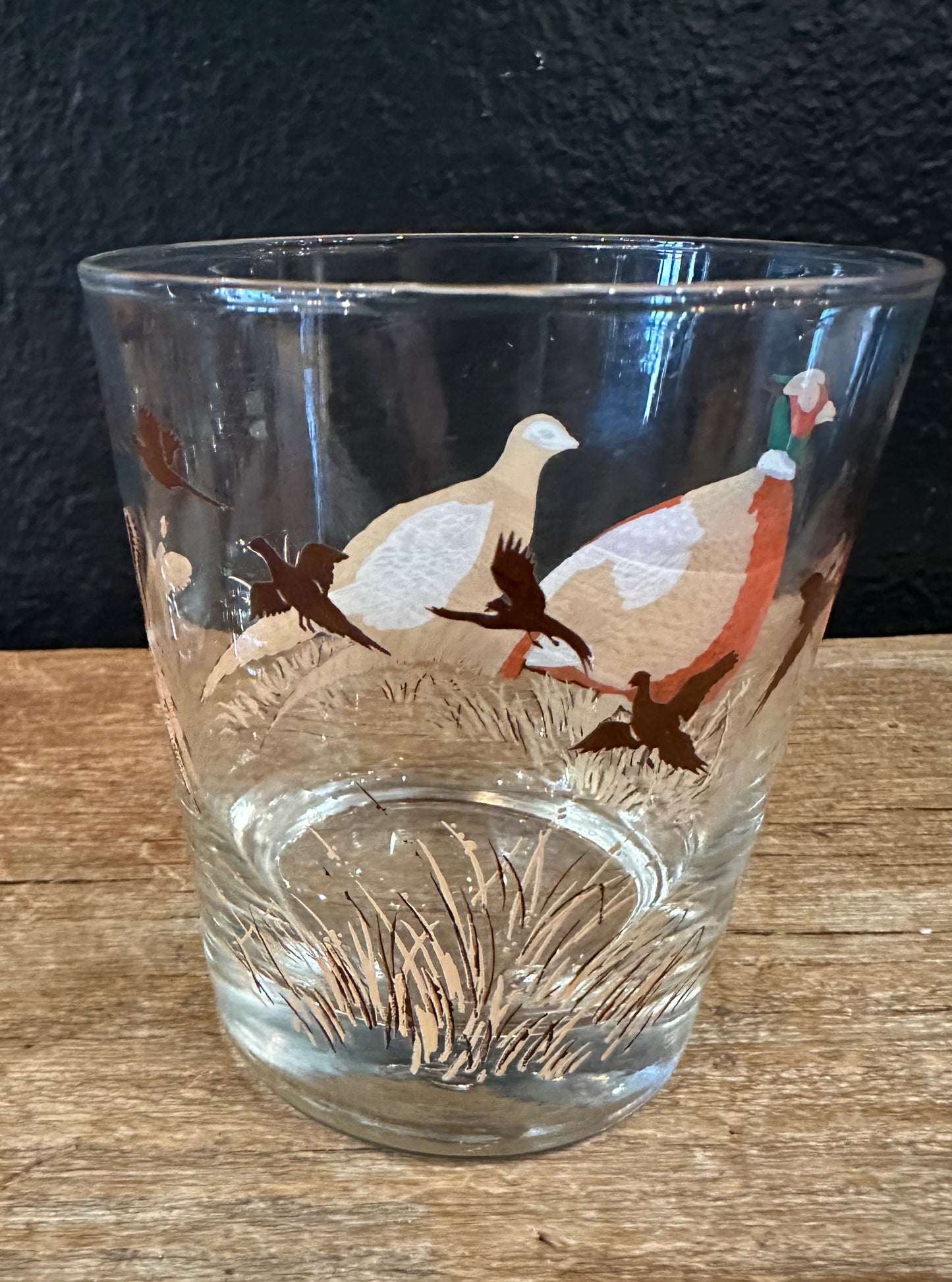 Vintage Pheasant Old Fashioned Glasses | Set Of 6