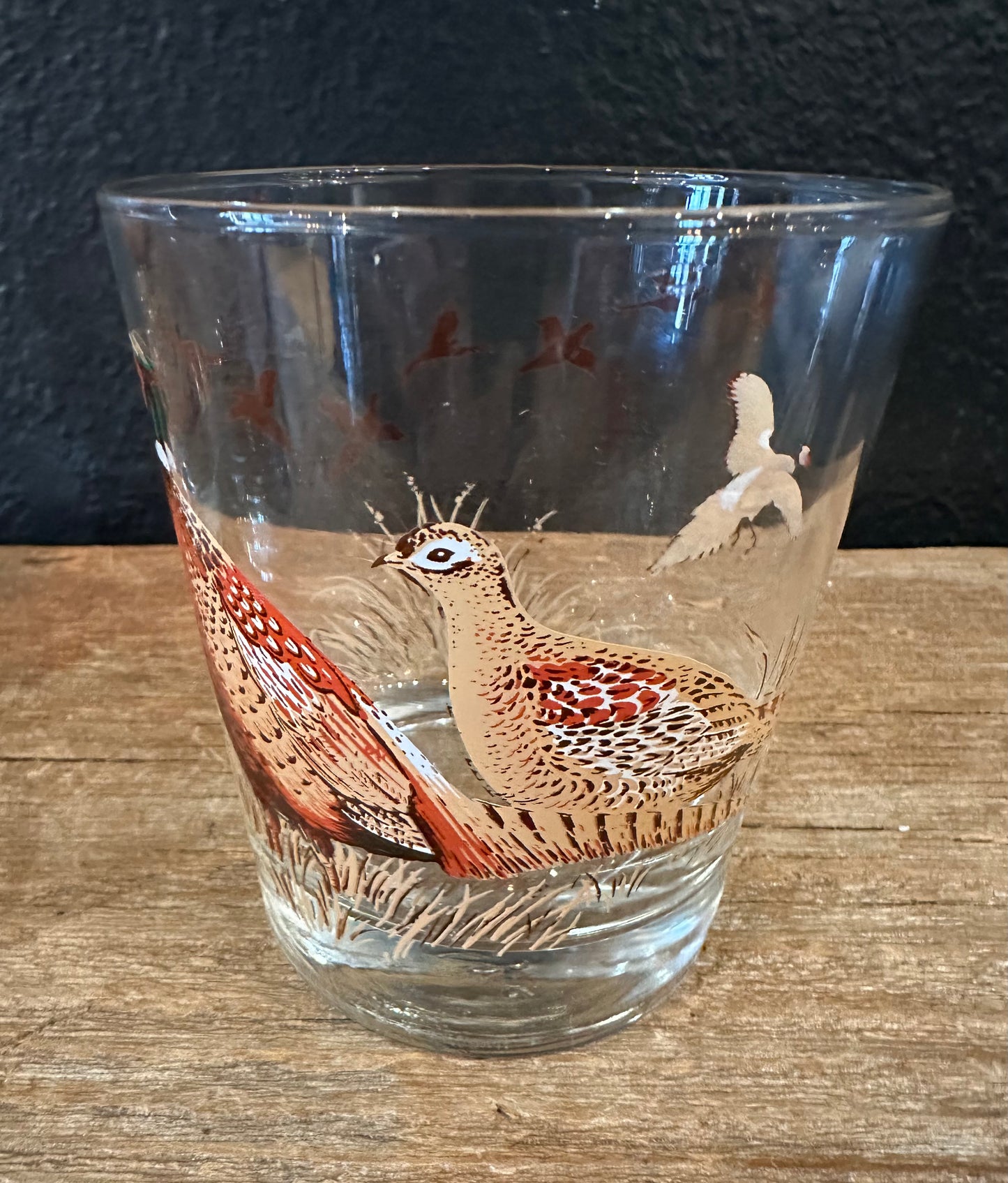Vintage Pheasant Old Fashioned Glasses | Set Of 6