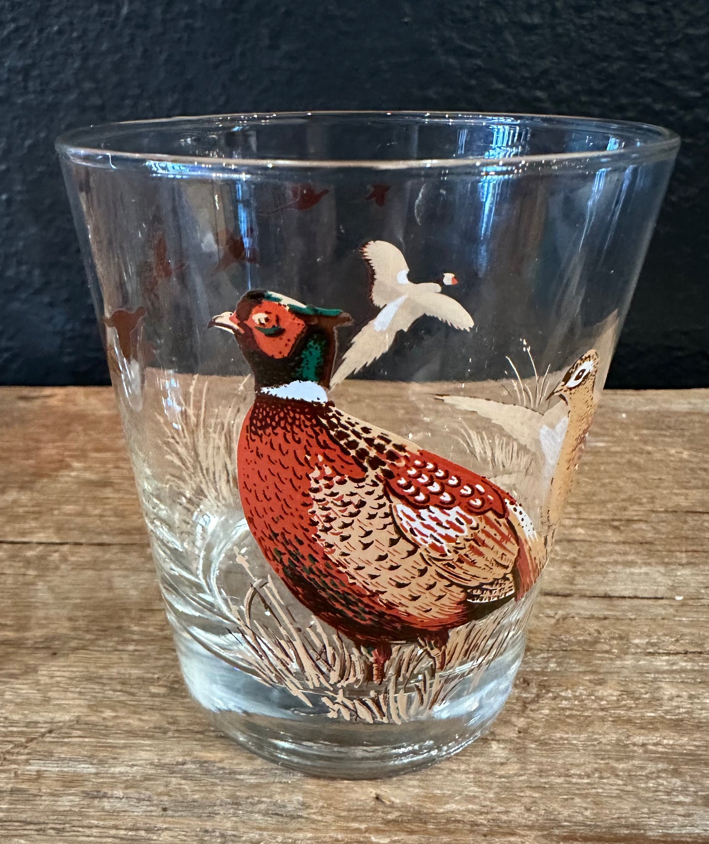 Vintage Pheasant Old Fashioned Glasses | Set Of 6