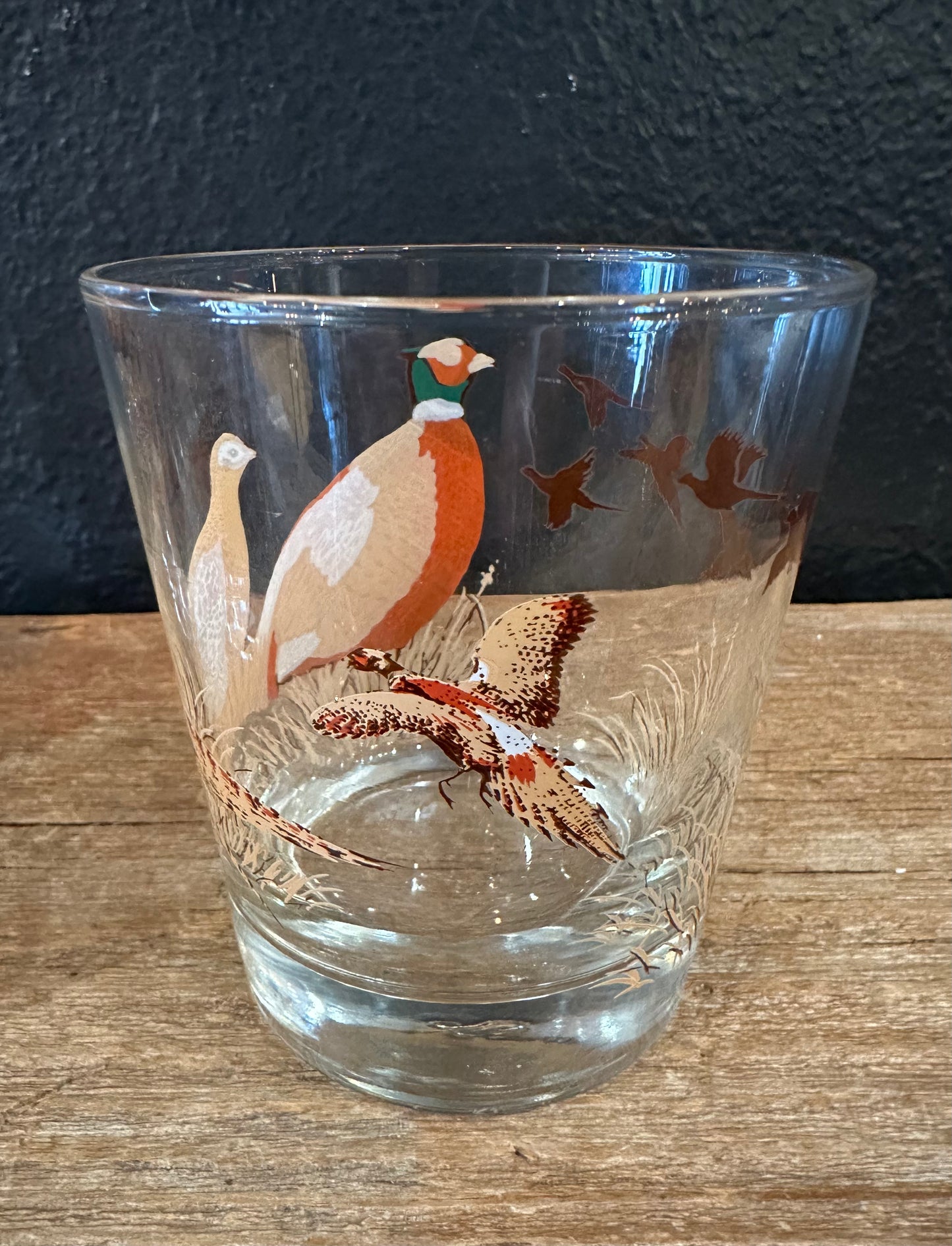 Vintage Pheasant Old Fashioned Glasses | Set Of 6