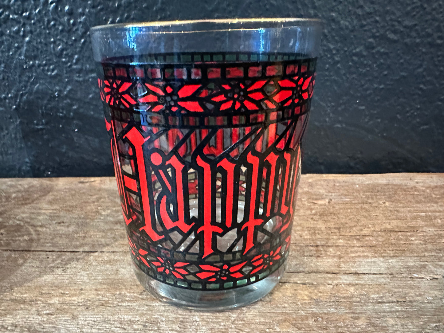 Vintage Houze Happy Holiday Rocks Glasses | Set Of 4