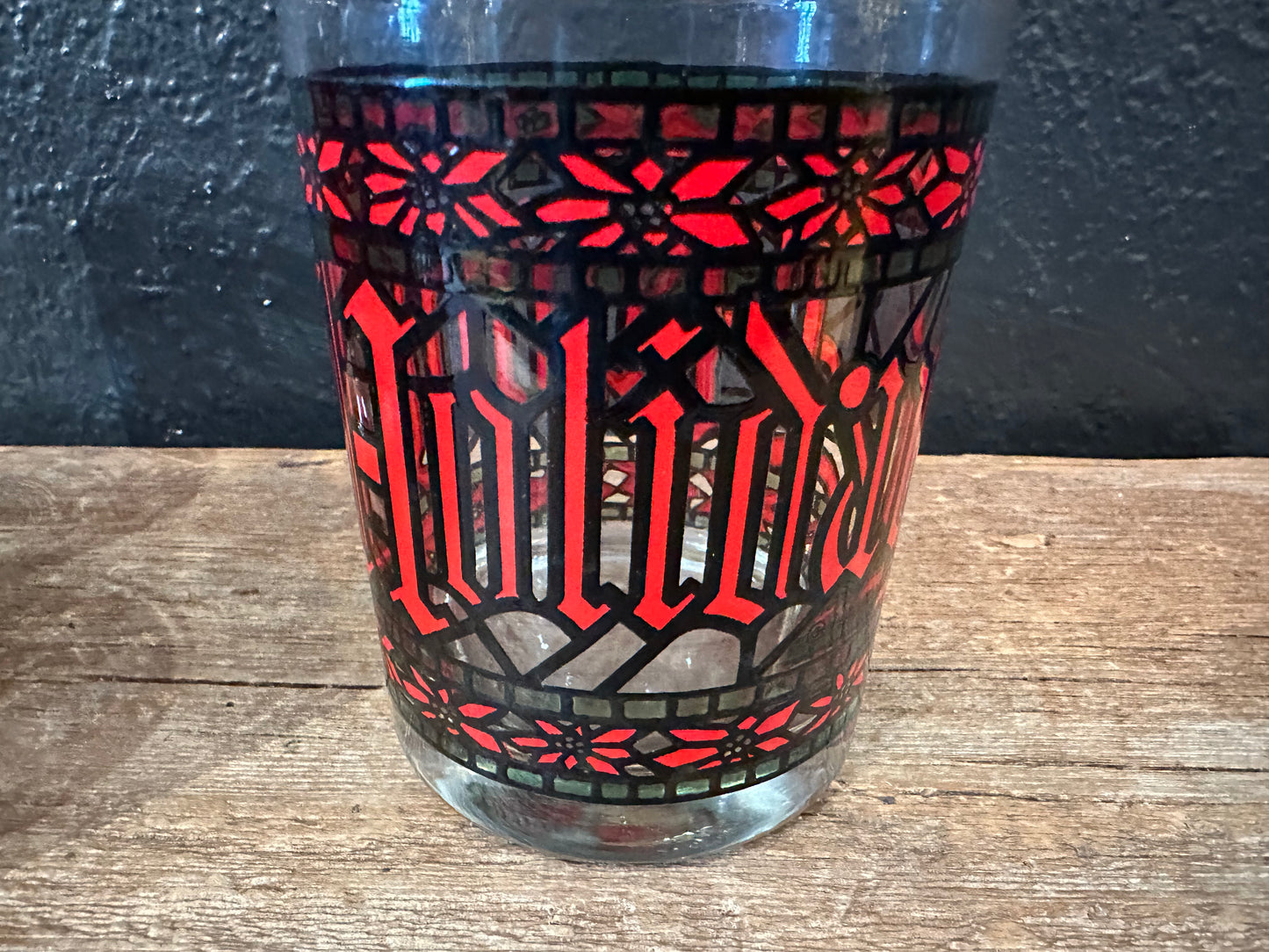 Vintage Houze Happy Holiday Rocks Glasses | Set Of 4