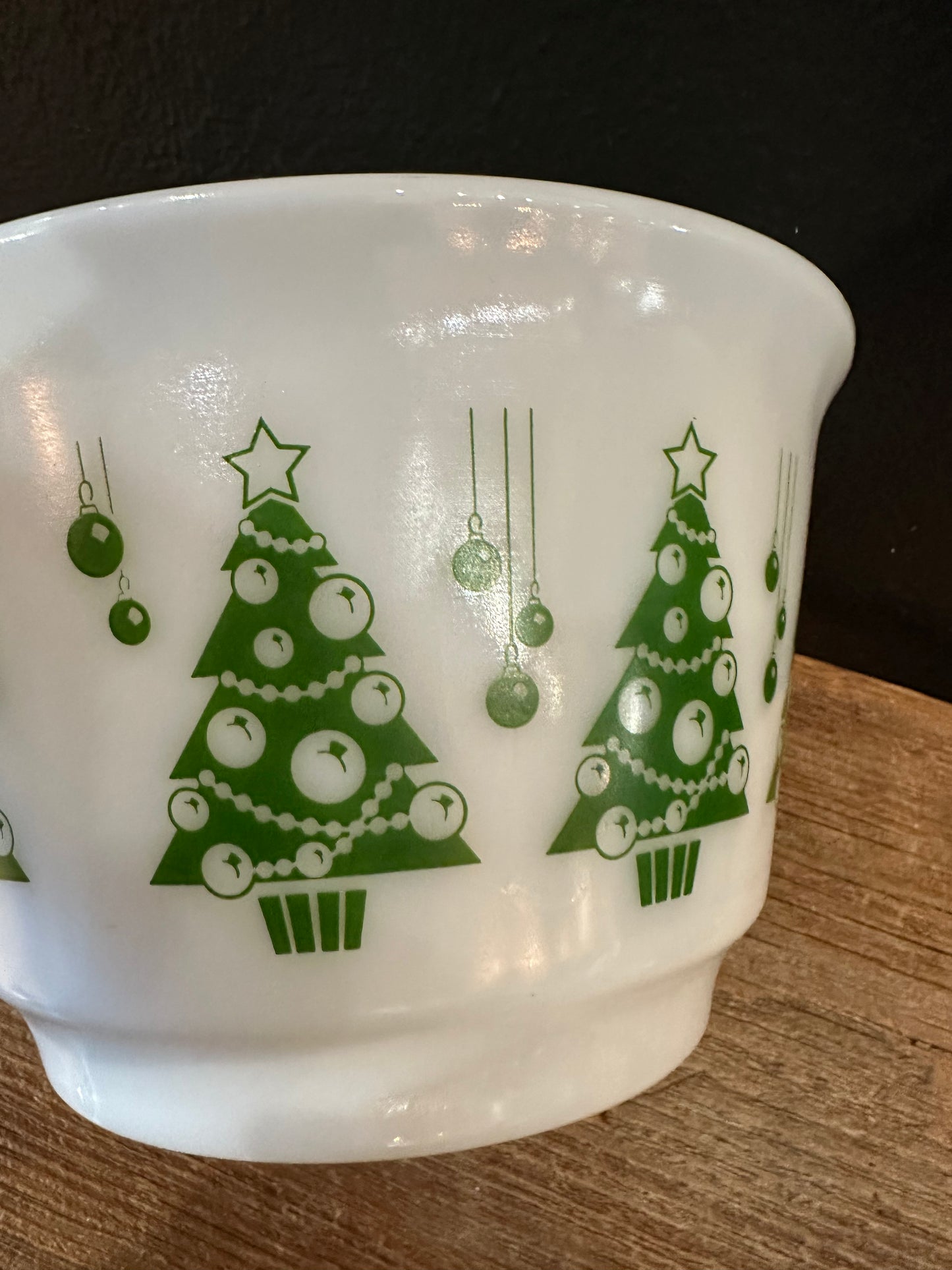 Hazel Atlas Christmas Tree Punch Bowl