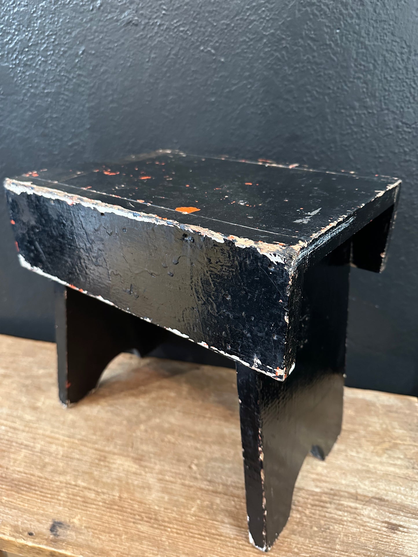 Vintage Black Footstool