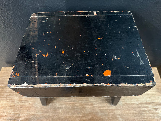 Vintage Black Footstool