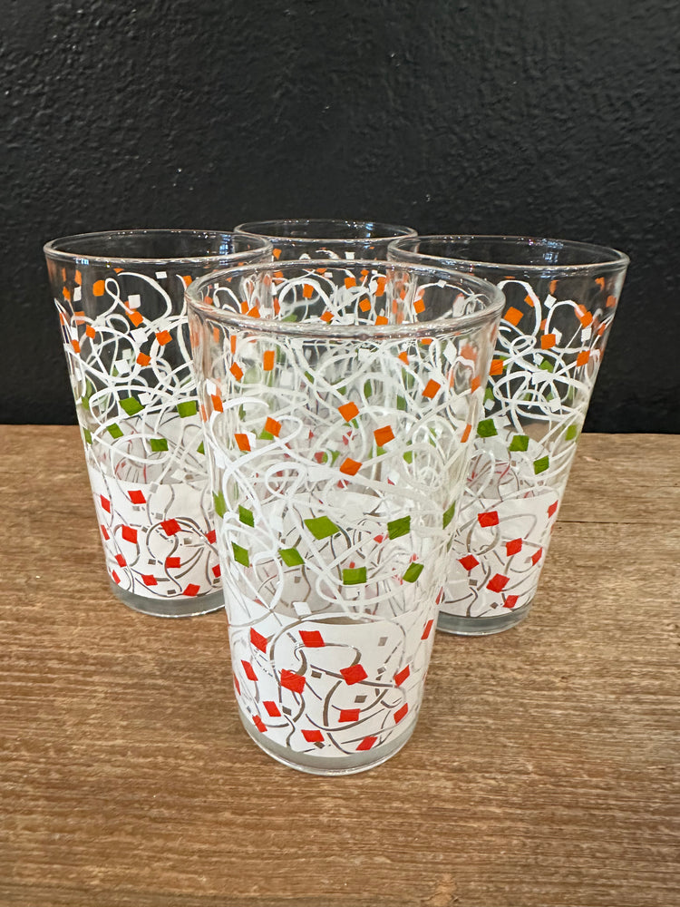 Vintage “Tangled Lights” Glasses | Set Of Four