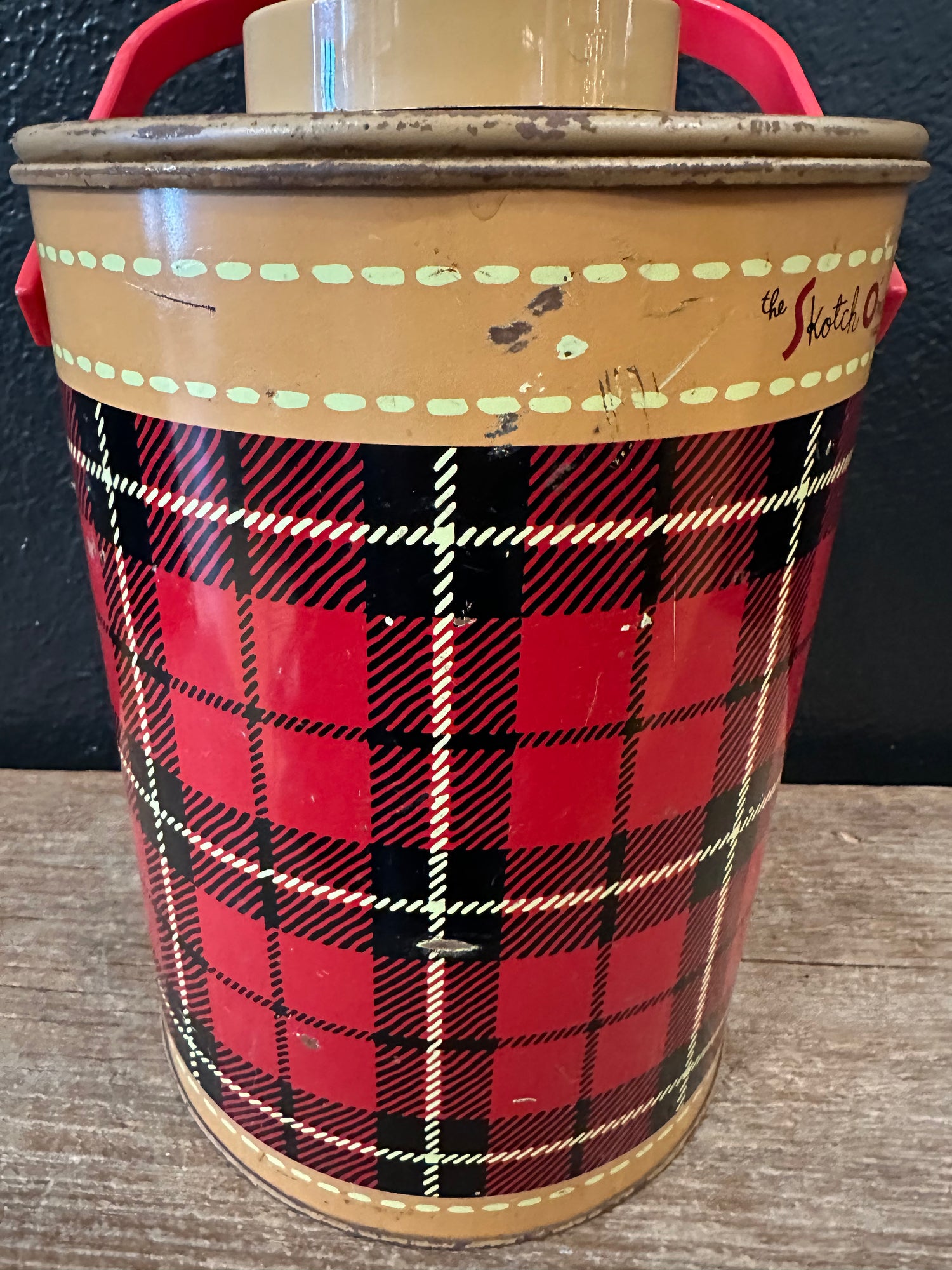 Vintage Skotch O’Matic Plaid Beverage Jug