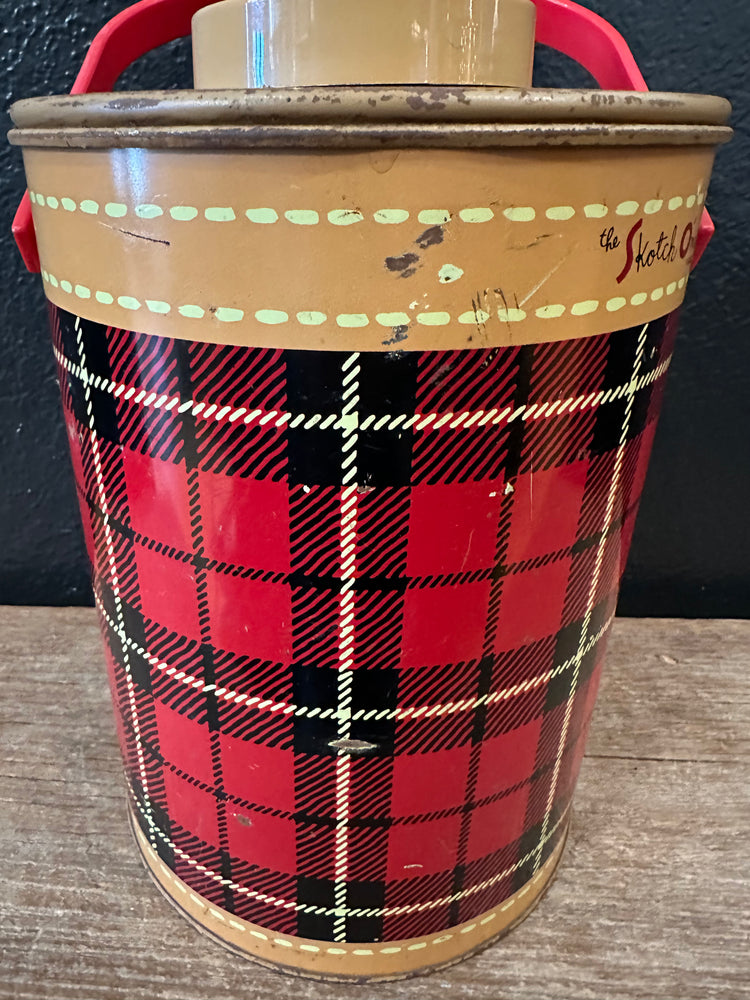 Vintage Skotch O’Matic Plaid Beverage Jug