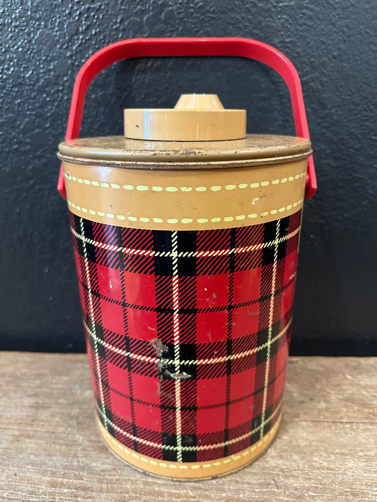 Vintage Skotch O’Matic Plaid Beverage Jug