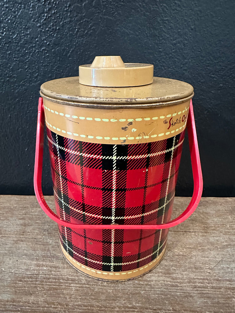 Vintage Skotch O’Matic Plaid Beverage Jug