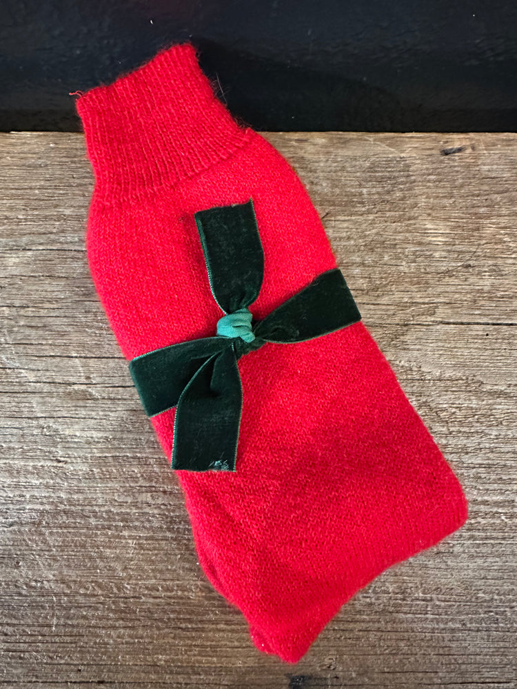 Vintage Red Wool Socks