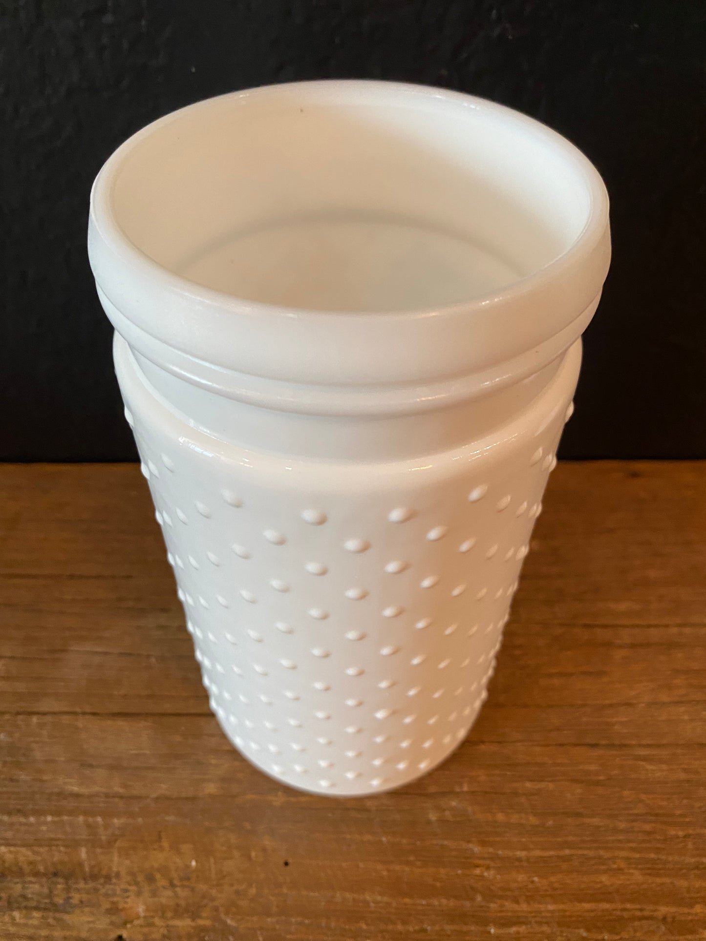 White Hobnail Vase