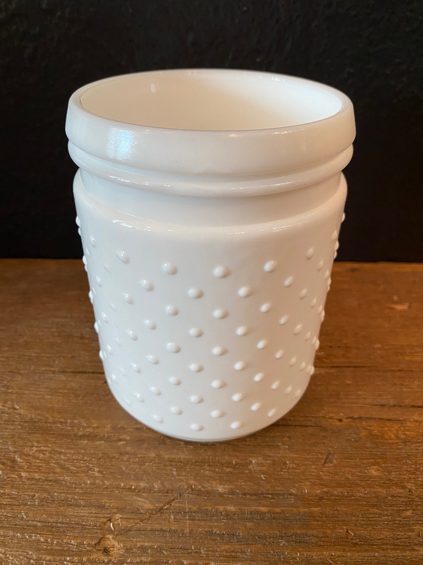 White Hobnail Vase